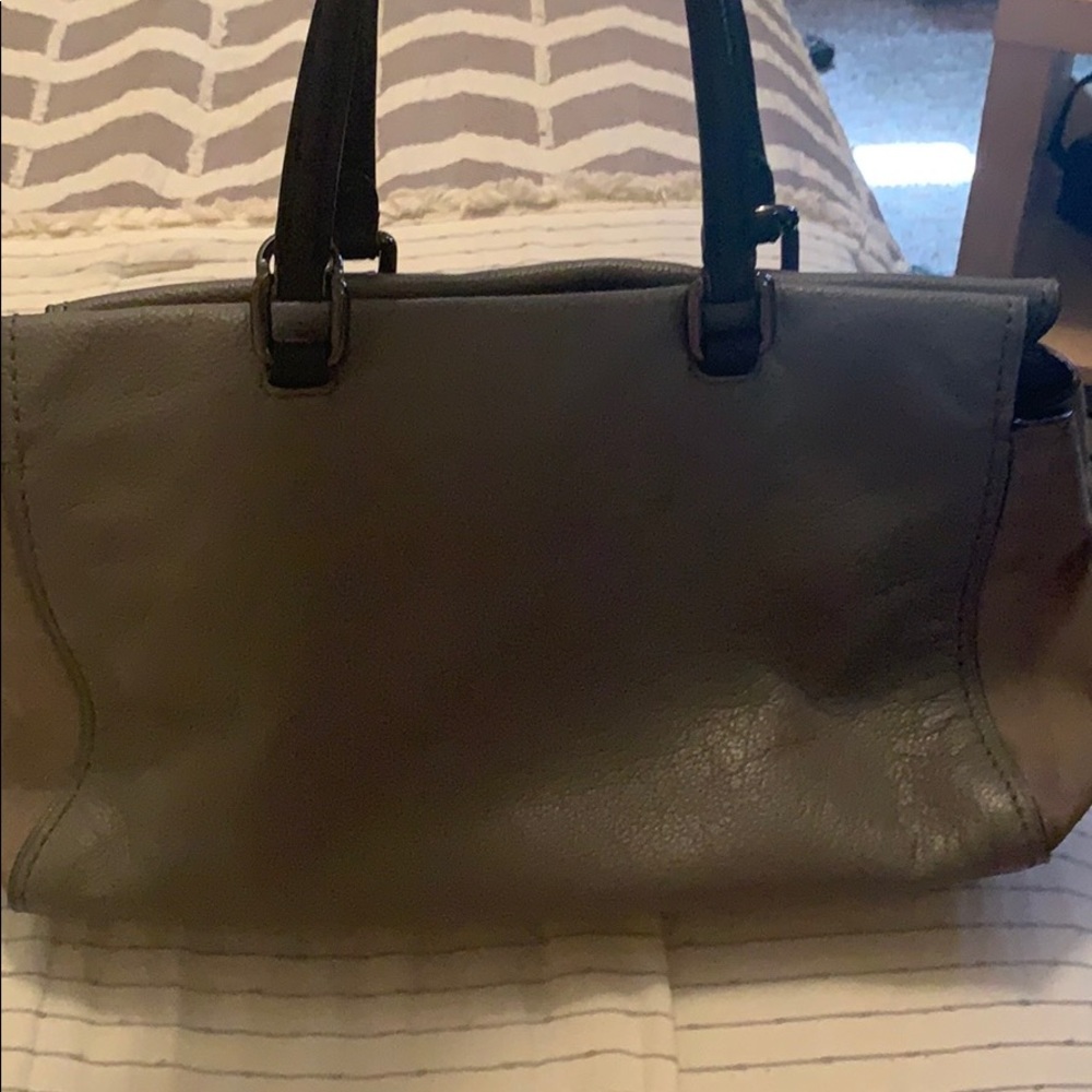 Coach leather and suede hobo bag.